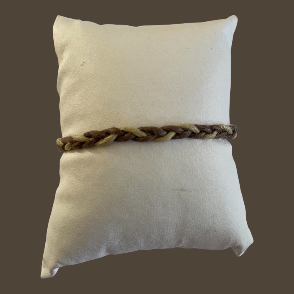 Braided Brown and Gold Bracelet